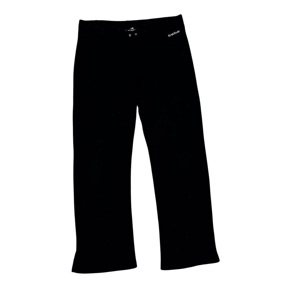 bebe Low Rise Black Fleece Lounge Pant Vintage Large bebe sport